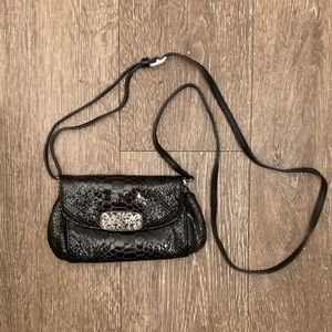 Brighton Black Textured Crossbody Bag